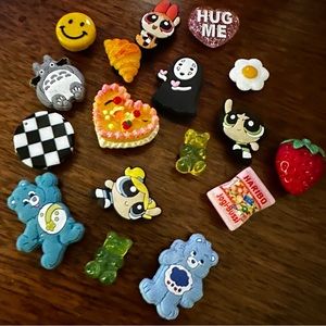 Croc Jibbitz Assortment Carebears, Power Puff Girls and More